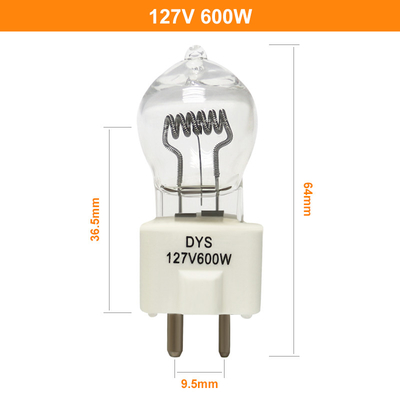 этап репроектора фильма лампы шарика галоида Gy9.5 127V 600w освещая лампу BHC Dys шарика DYV