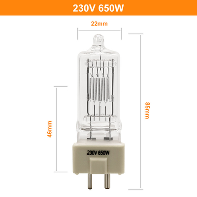 Шарик репроектора театра рефлектора AC лампы прожектора галоида GY9.5 230V 650W