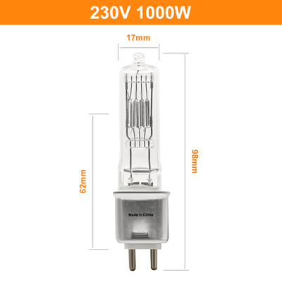 230V 1000 крышка Pin шарика одиночная законченная 3200k GX 9,5 кварца ватта для потолочных освещений