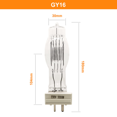 Шарики прожектора лампы 3200k галоида кварца GY16 3000W морские с радиатором