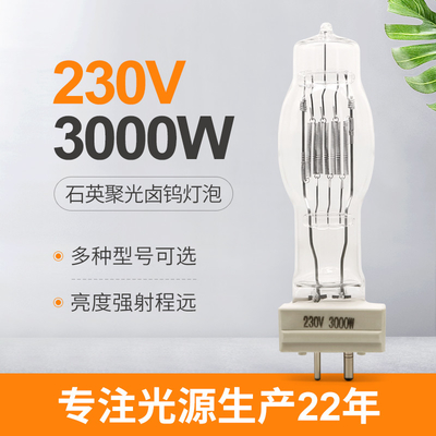 Шарики прожектора лампы 3200k галоида кварца GY16 3000W морские с радиатором