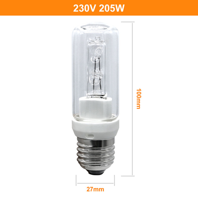 Галоид E27 230V лампы галоида вольфрама 205w кварца шарика материальный