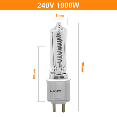 Этап лампы галоида вольфрама G9.5 240V 1000w одиночные законченные и лампа студии