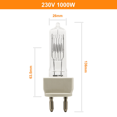 киностудия электрической лампочки галоида 230v 1000w одиночная законченная освещая лампы 300h репроектора фильма
