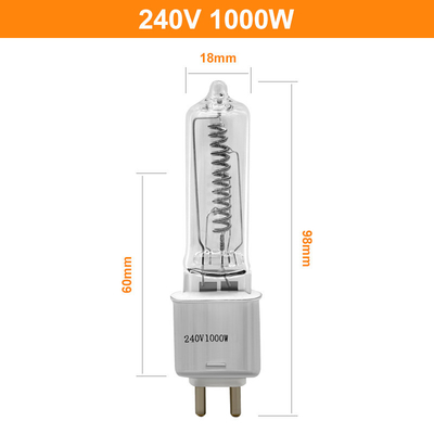 электрическая лампочка 98mm фильма электрических лампочек Bipin галоида 240V 1000W G9.5 ультракрасная нагревая