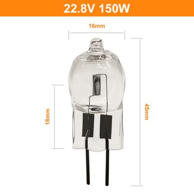 Шарик освещения операционной лампы галоида вольфрама 150w кварца Bi-Pin G6.35 22.8V