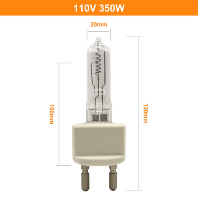лампа аппаратуры шарика галоида 110V кварца 350W G22